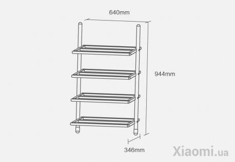 Полочка для обуви Zen`s Bamboo Wall Shelf